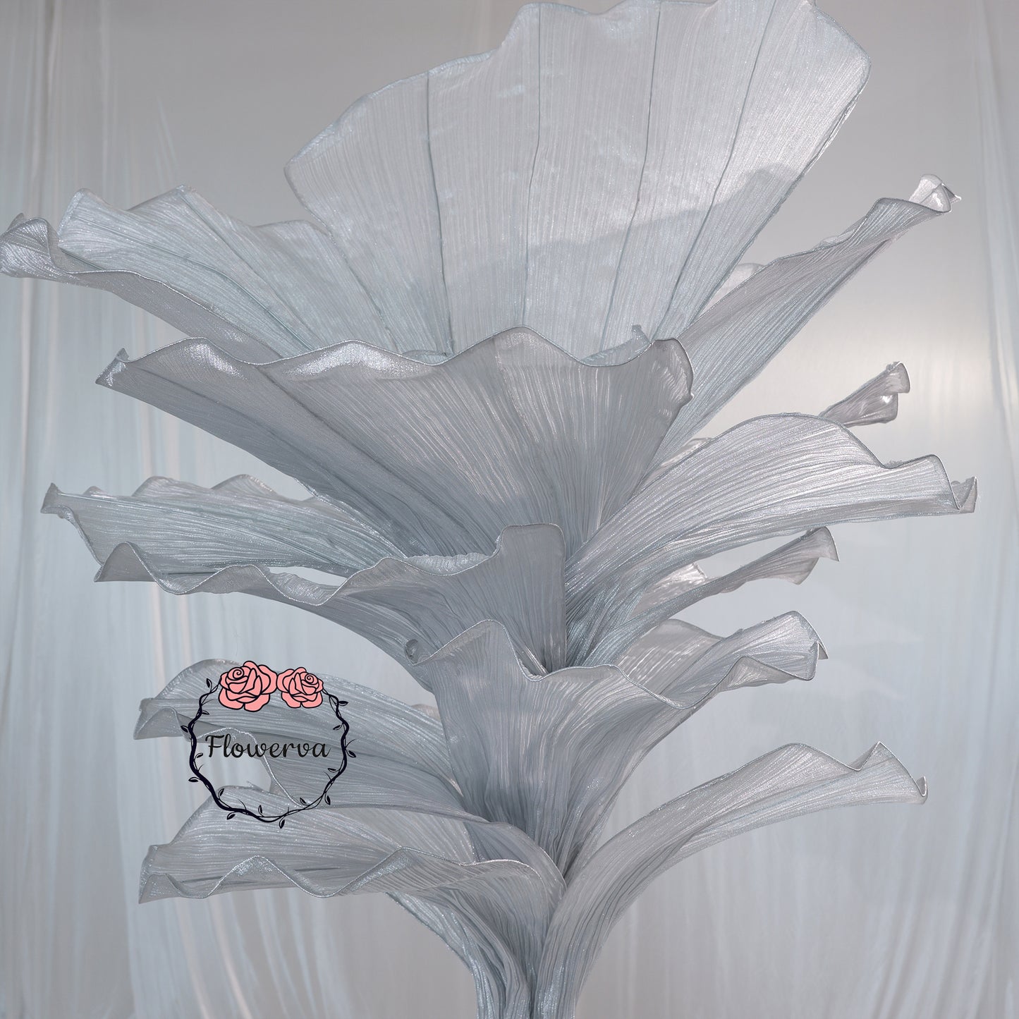 Flowerva "Glacier Flower" Luxury Wedding Decor Silver