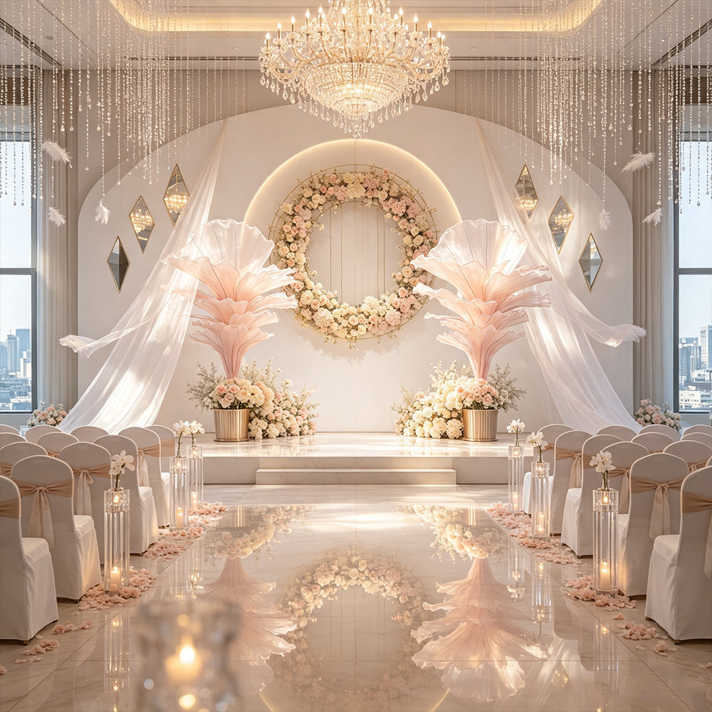 Flowerva Height Fabric Table Flower Wedding Decor(Without Flowers)