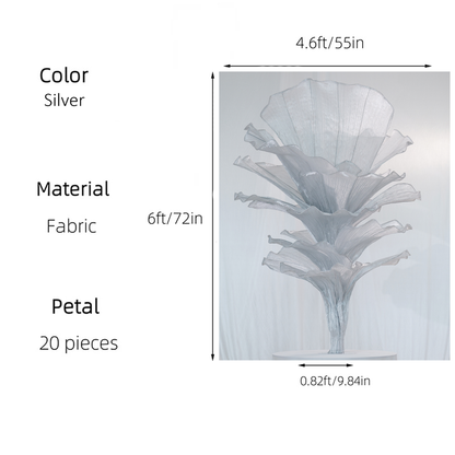 Flowerva "Glacier Flower" Luxury Wedding Decor Silver