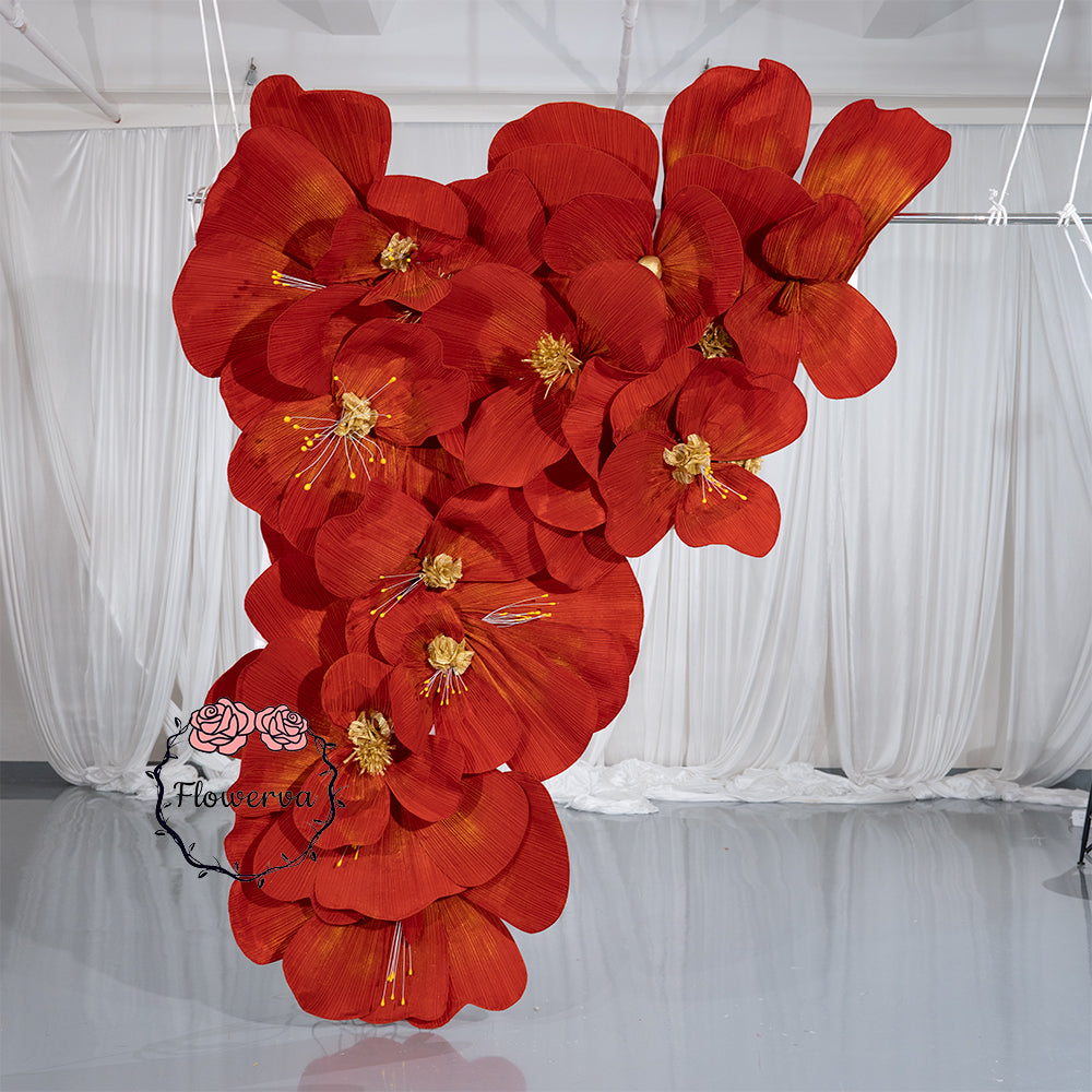 Flowerva Scarlet Cascade Orchid Wedding Decor
