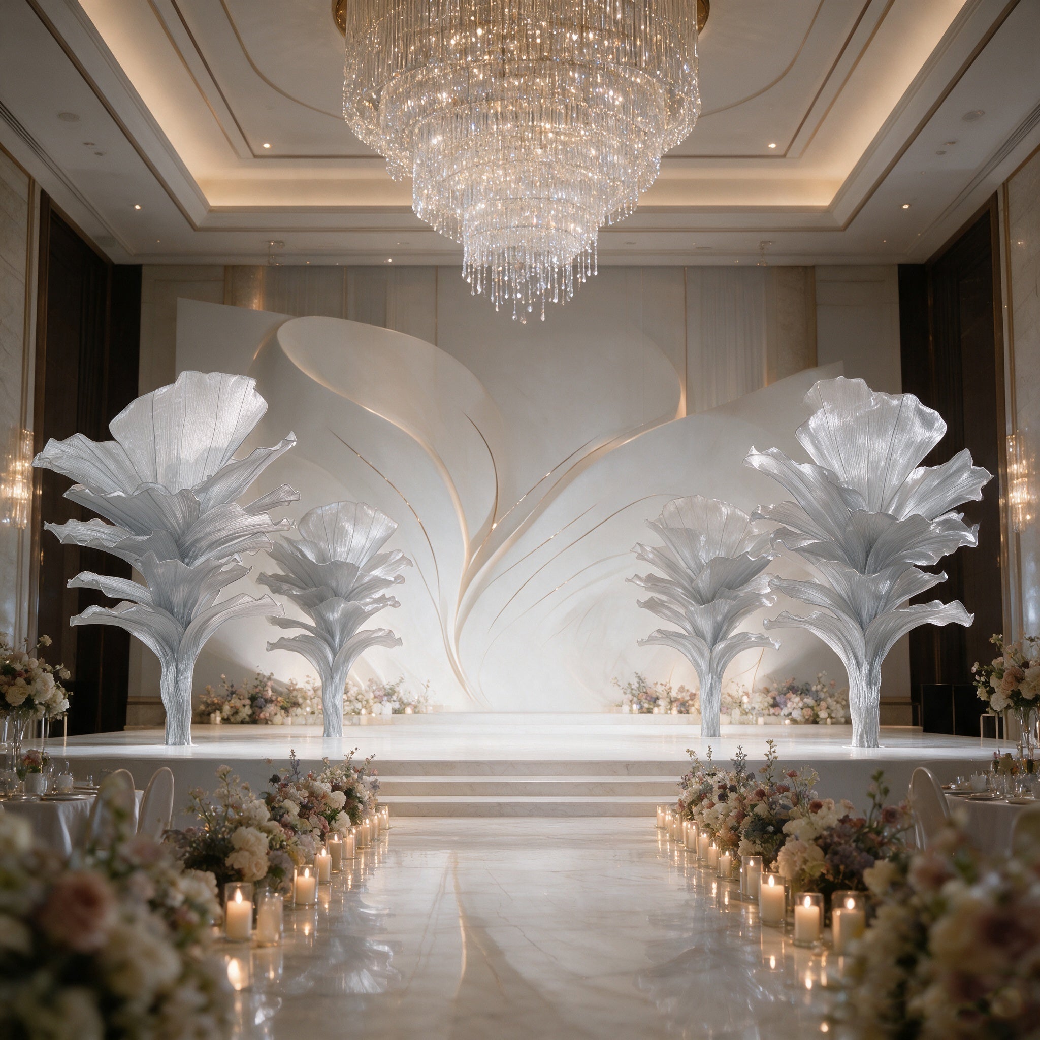 Flowerva "Glacier Flower" Luxury Wedding and Home Art Decoration