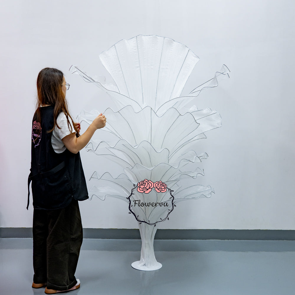 Flowerva Pure White Artistic Wedding Table Decorations