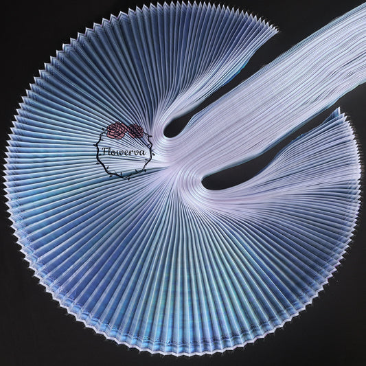 Flowerva Taro White Mermaid Texture Pleated Phantom Glitter Yarn Wedding Stage Decoration Fabric