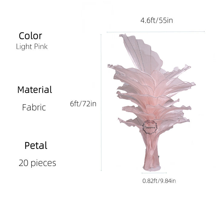 Flowerva Light Pink Table Flower Wedding Decoration (With Base)