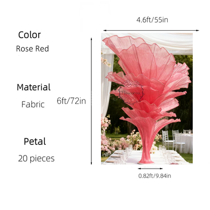 Flowerva Height Fabric Table Flower Wedding Decor(Without Flowers)