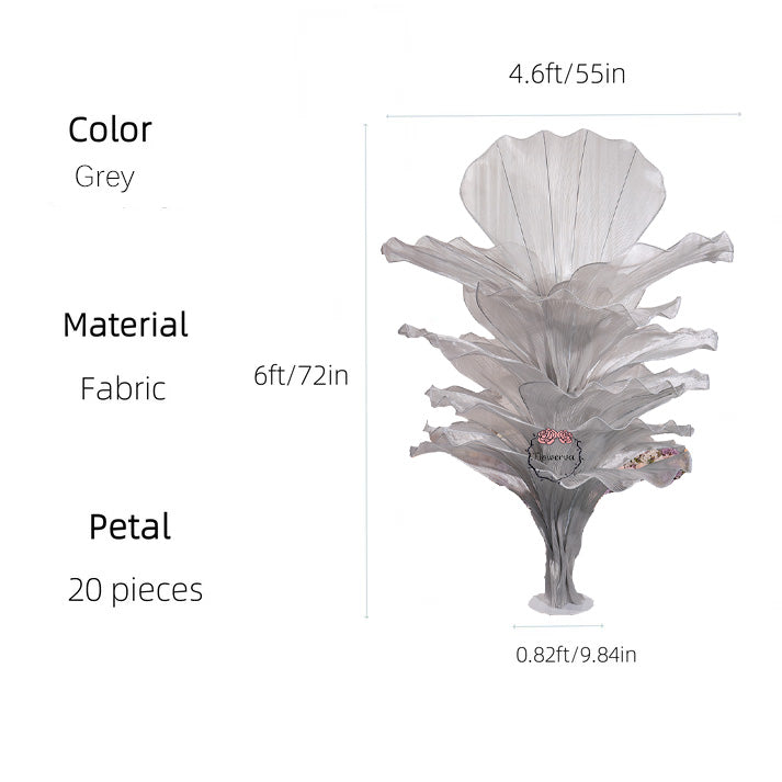 Flowerva''Morning Mist in the Mountains'' gray wedding table flower decoration