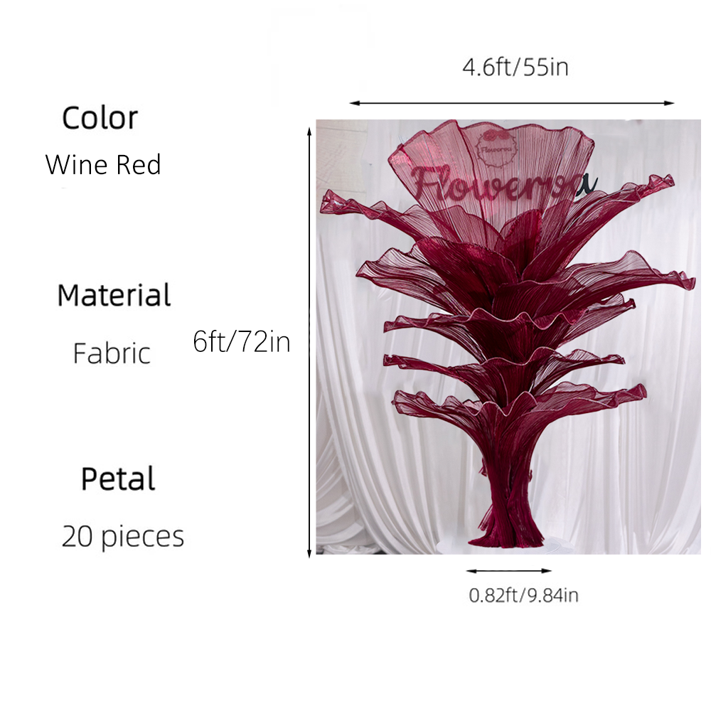 Flowerva Height Fabric Table Flower Wedding Decor(Without Flowers)