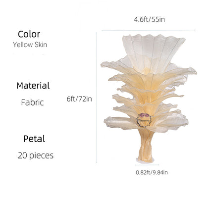 Flowerva Yellow Skin Table Flower Wedding Decoration (With Base)
