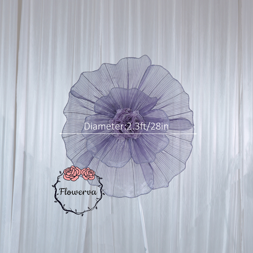 Flowerva Giant Tulle Flower Centerpiece Wedding & Event Decor