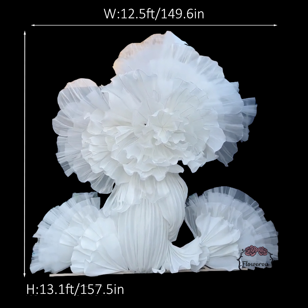 Flowerva Cloud Petal Giant White Fabric Floral Wedding Decor