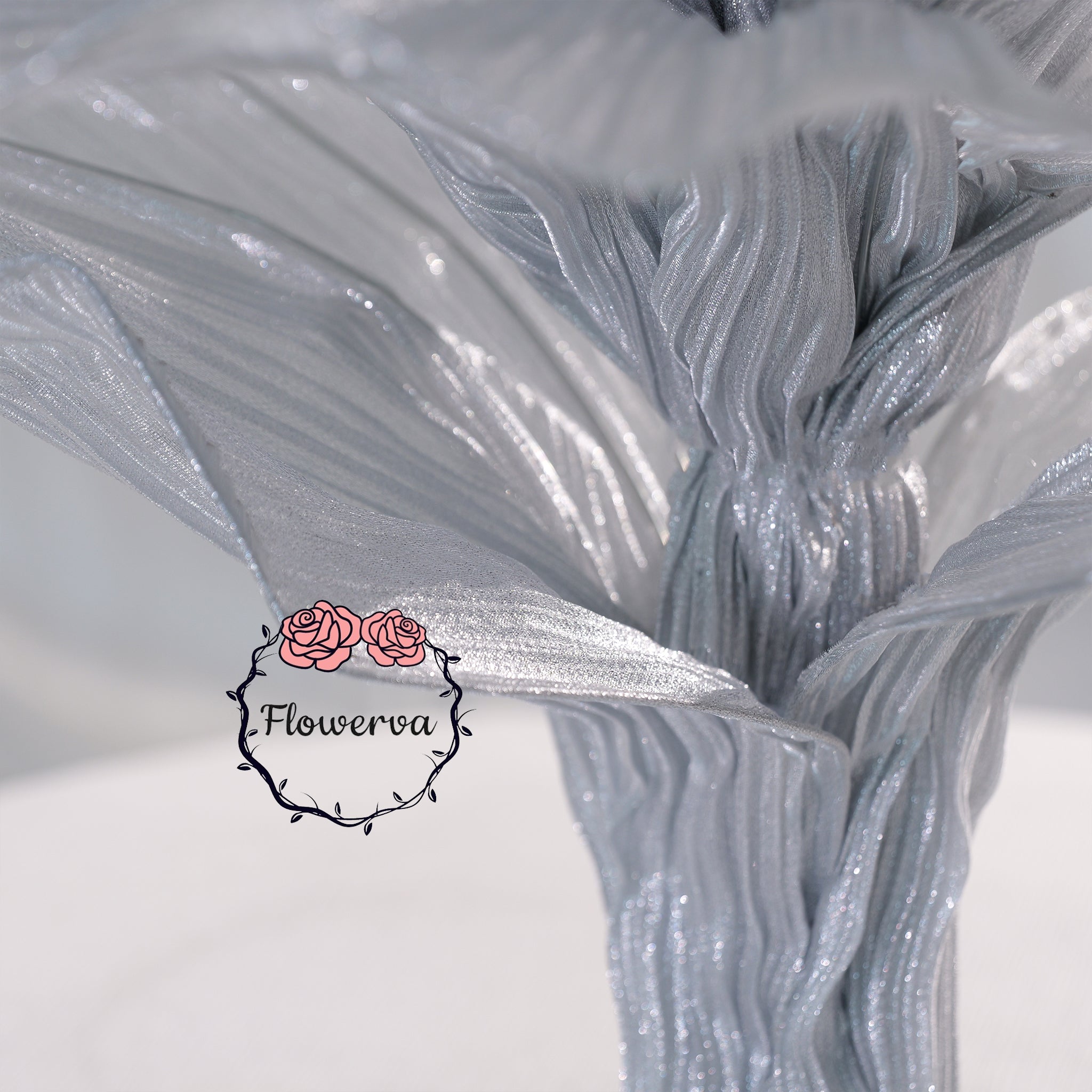 Flowerva "Glacier Flower" Luxury Wedding Decor Silver 100cm