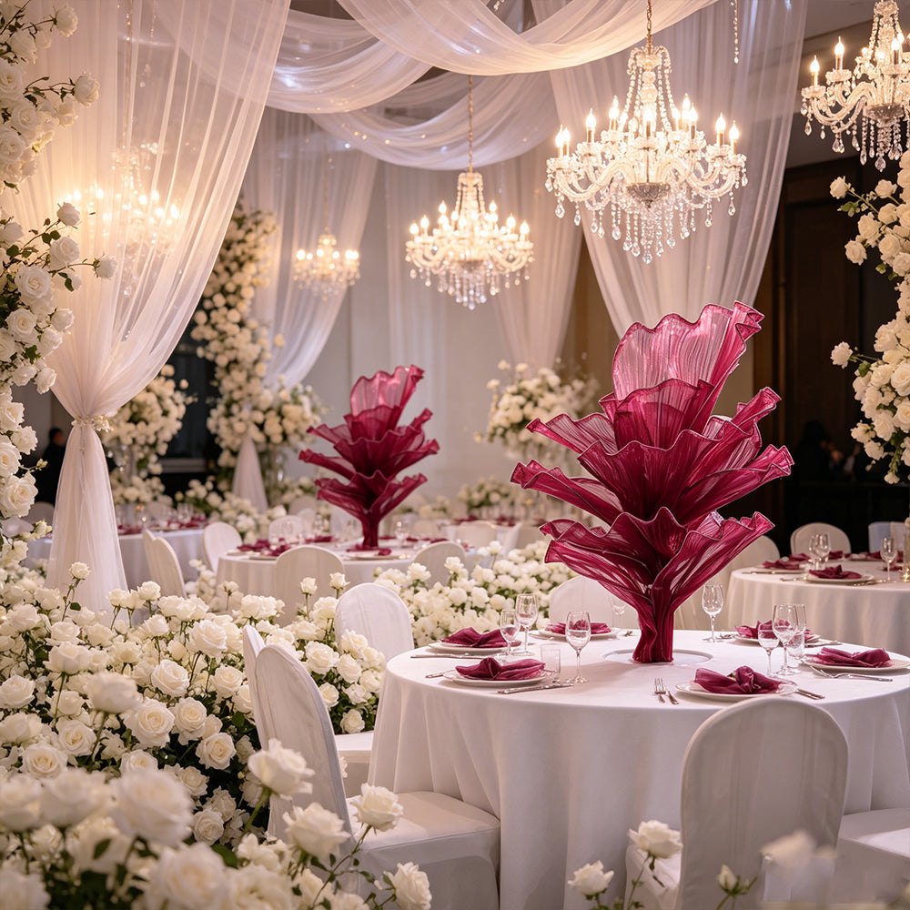 Flowerva Height Fabric Table Flower Wedding Decor(Without Flowers)