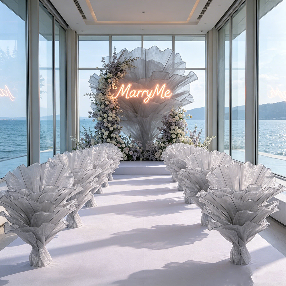 Flowerva''Morning Mist in the Mountains'' Grey Wedding Table Flower Decoration