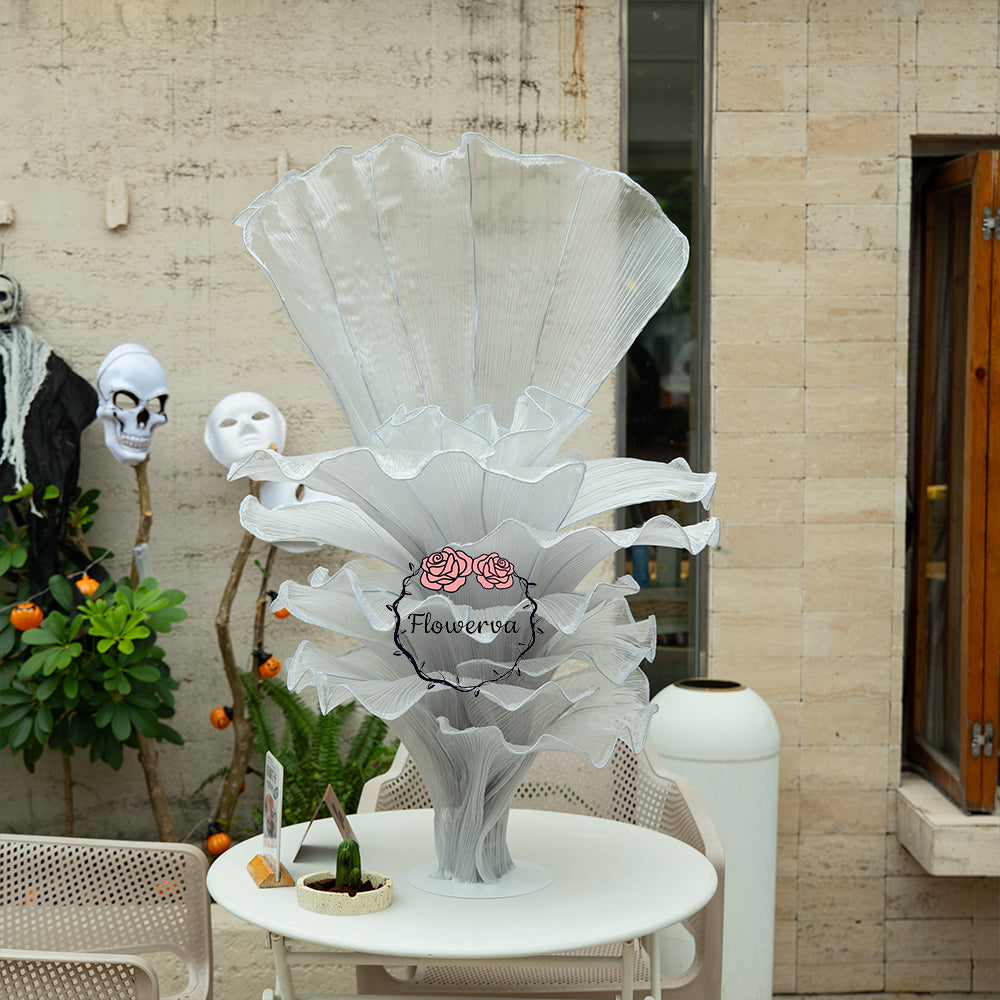 Flowerva''Morning Mist in the Mountains'' gray wedding table flower decoration