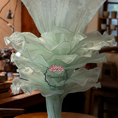 Flowerva Light Green Table Flower Wedding Decoration (With Base)