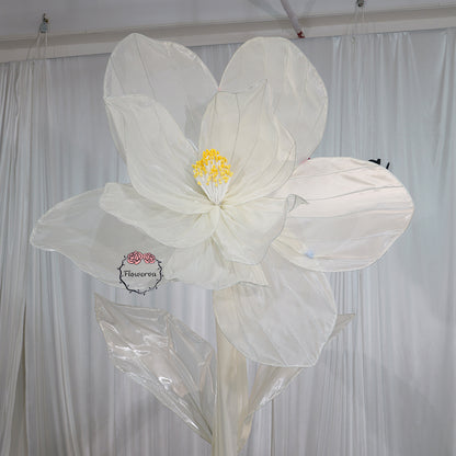 Flowerva Silk Bloom Standing White Luminous Floral Decor