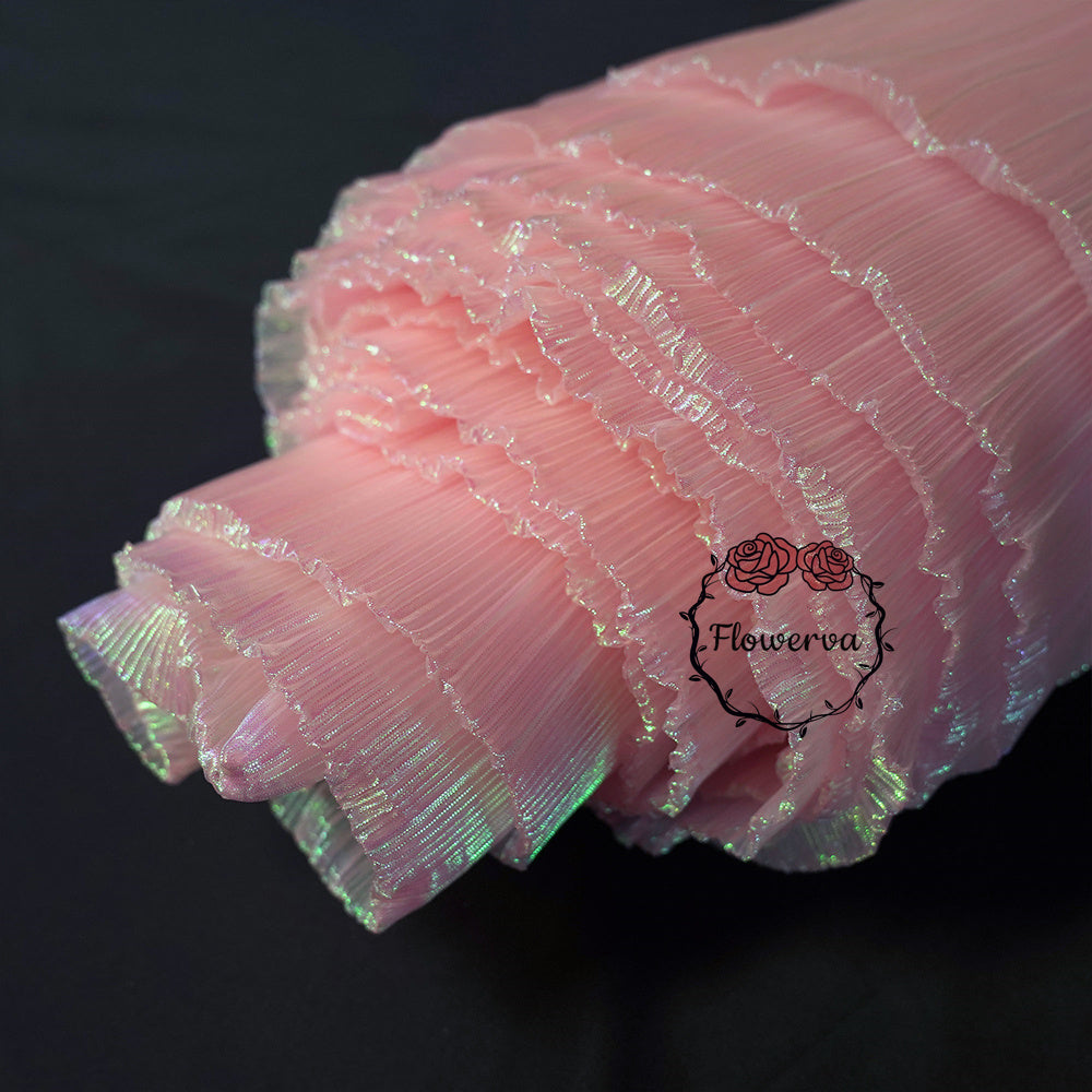 Mermaid Texture Pleated Organza Fabric Wedding Decoration Wedding Dress Design