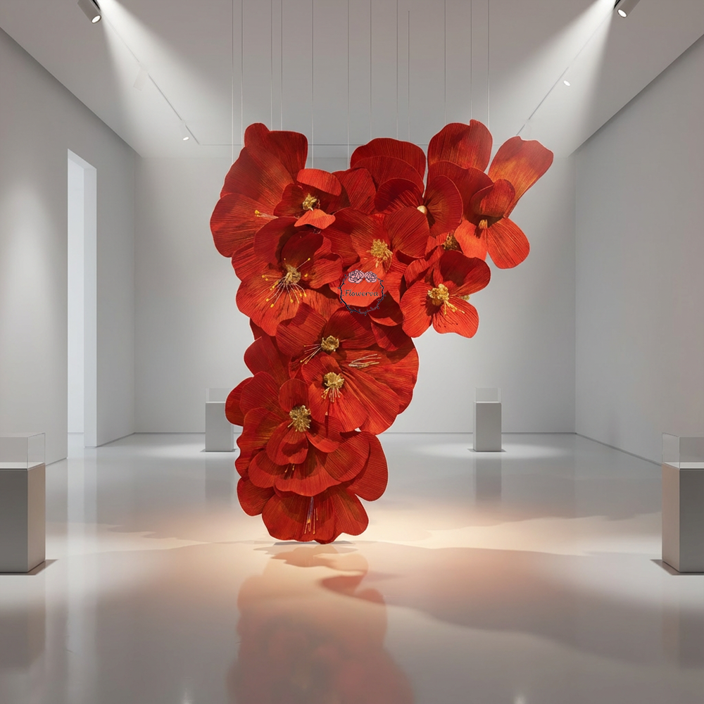 Flowerva Scarlet Cascade Orchid Wedding Decor