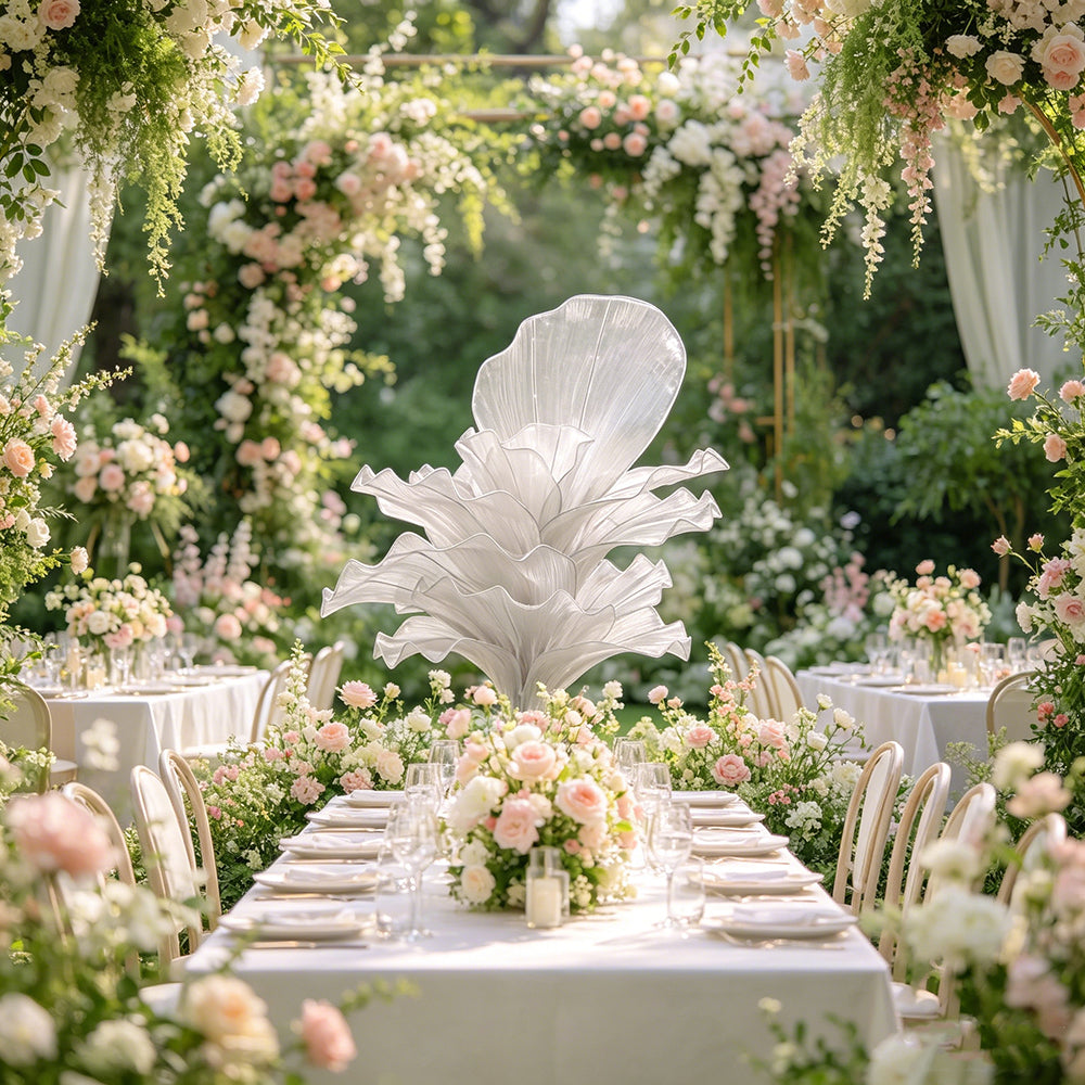 Flowerva Height Fabric Table Flower Wedding Decor(Without Flowers)