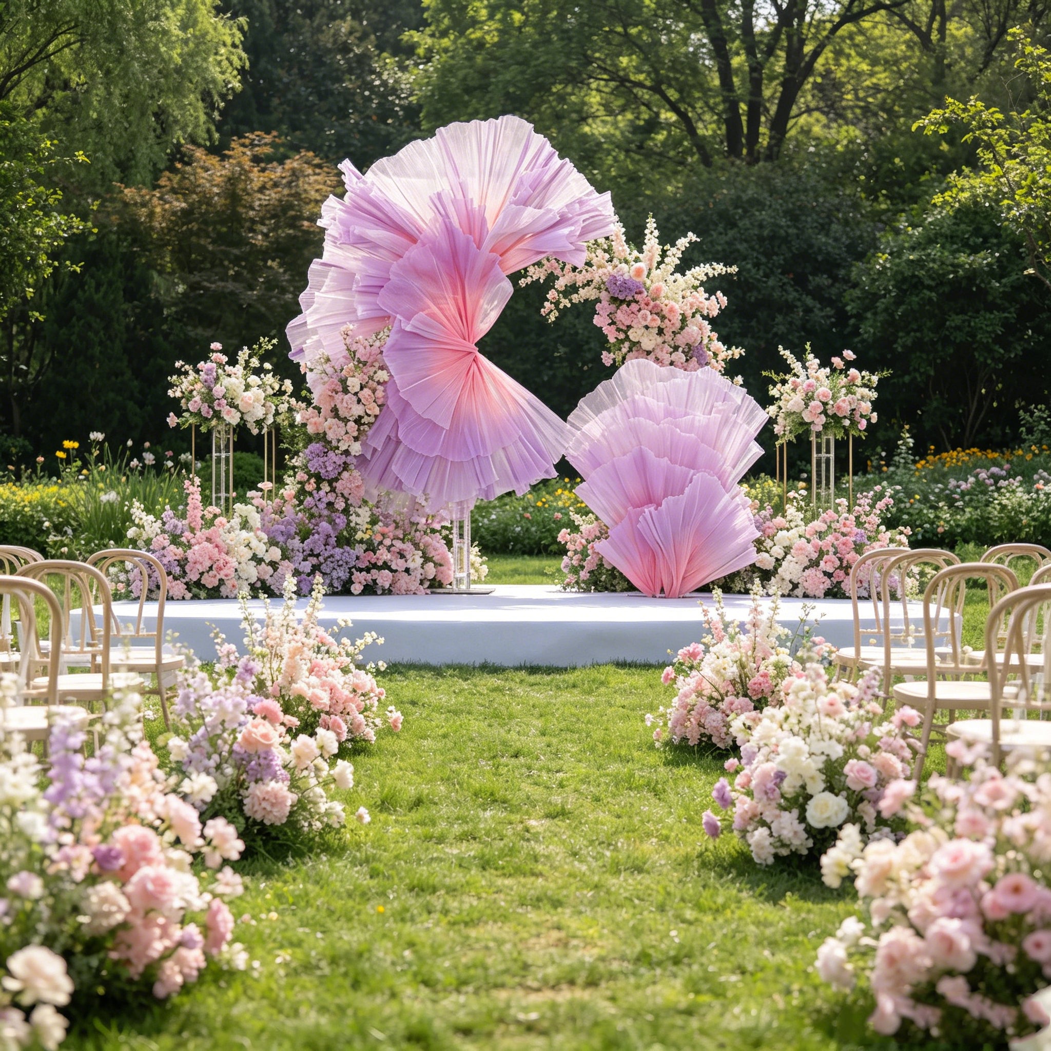 Flowerva "Love Blooms Like Flowers" Dreamy Wedding Art Installation