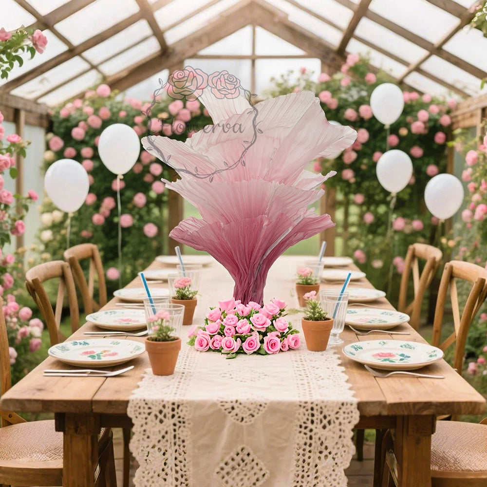 Flowerva "Romantic Light" Table Flower Wedding Decoration/Home Decor