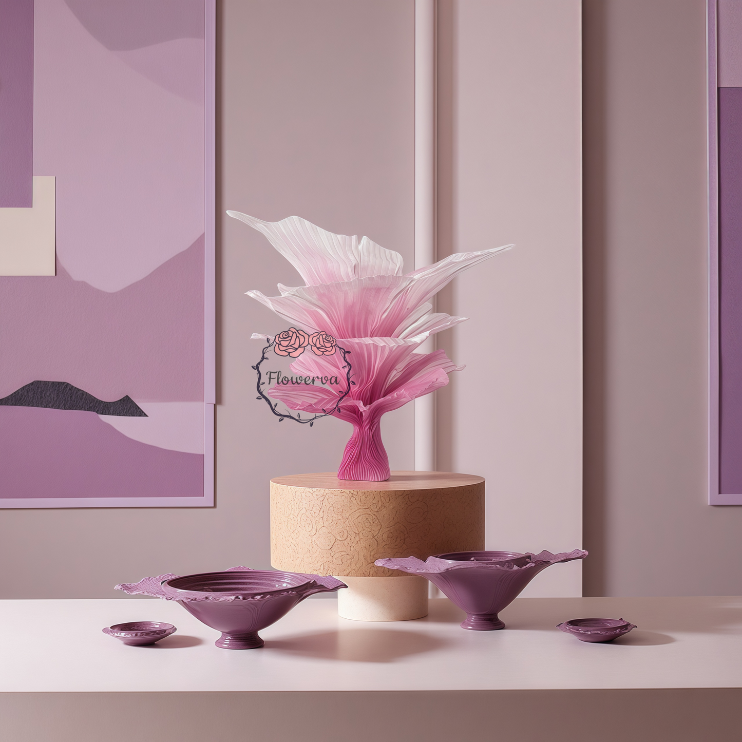 Flowerva "Romantic Light" Table Flower Wedding Decoration/Home Decor