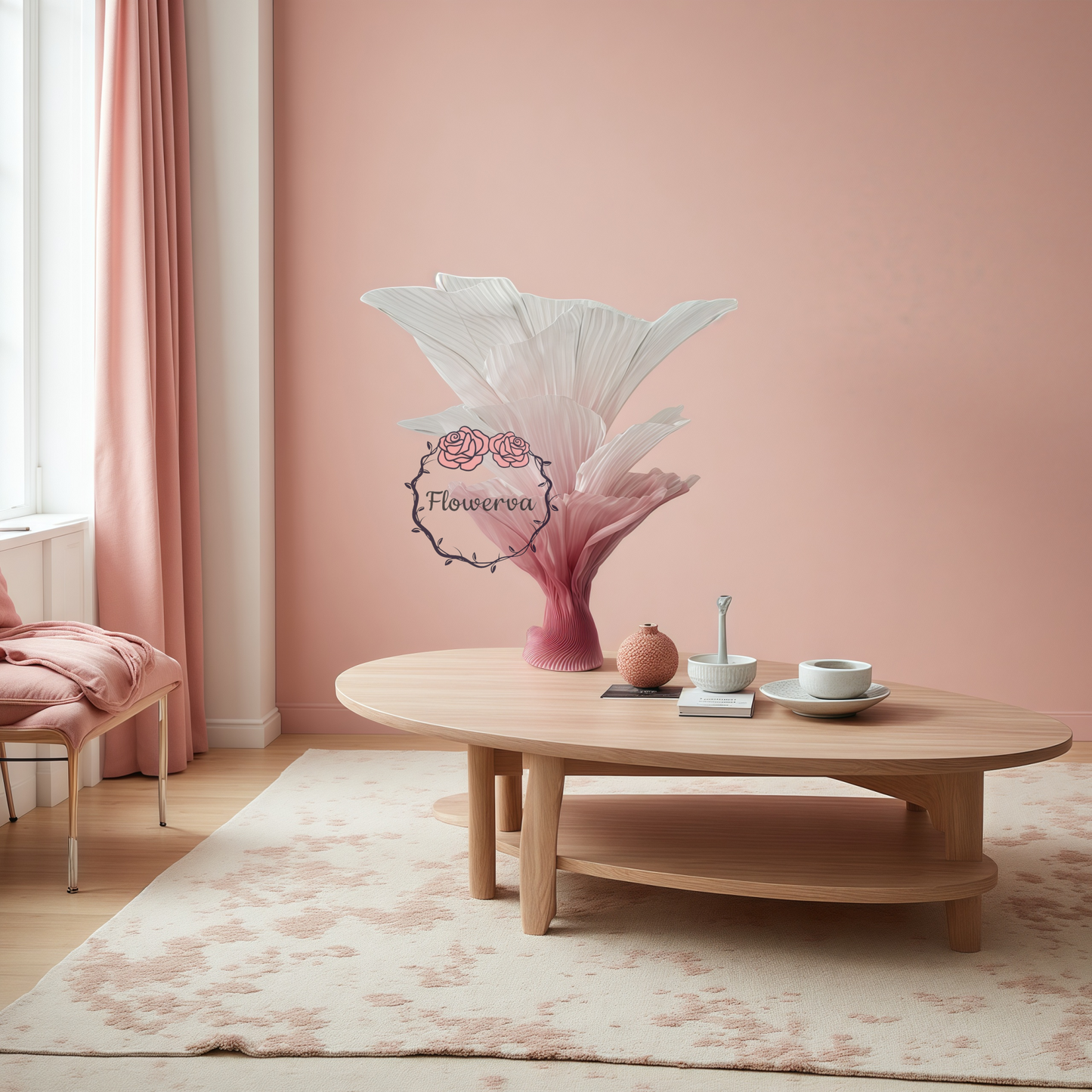 Flowerva "Romantic Light" Table Flower Wedding Decoration/Home Decor