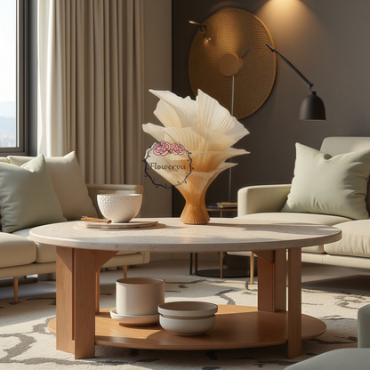 Flowerva Champagne Table Flower Wedding Table Centerpiece