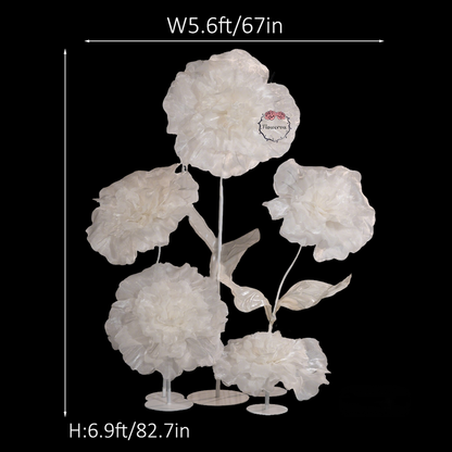Flowerva Luminous Ruffle Core Fabric Flower