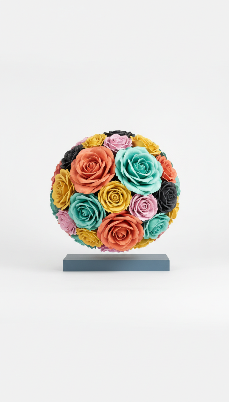 Rose Bouquet Installation in Mint Velvet