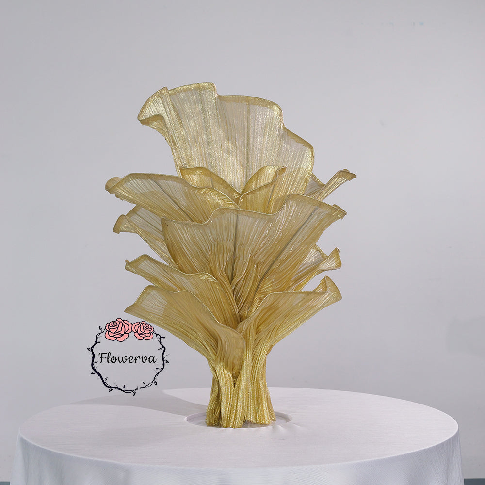 Flowerva Champagne Gold French Vintage Wedding and Home Art Decoration