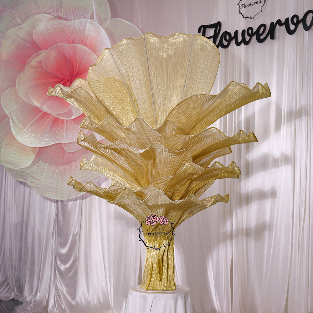 Flowerva Champagne Gold French Vintage Wedding and Home Art Decoration