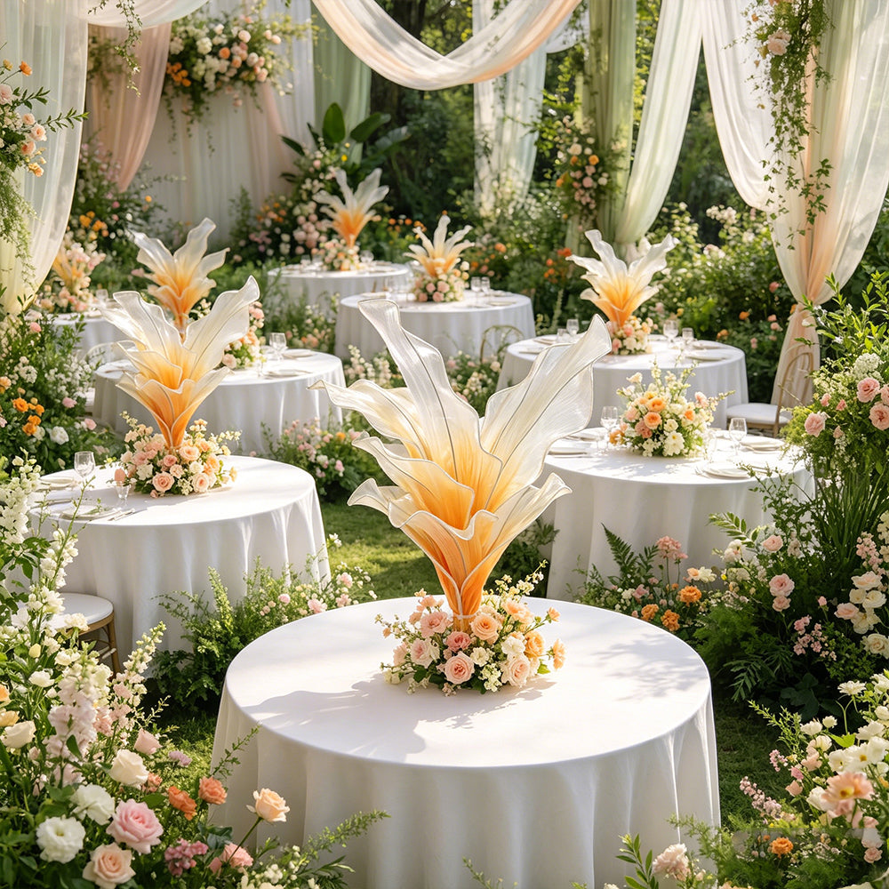 Flowerva Amber Veil Table Flower Wedding Decoration 3.0 Upgraded Version