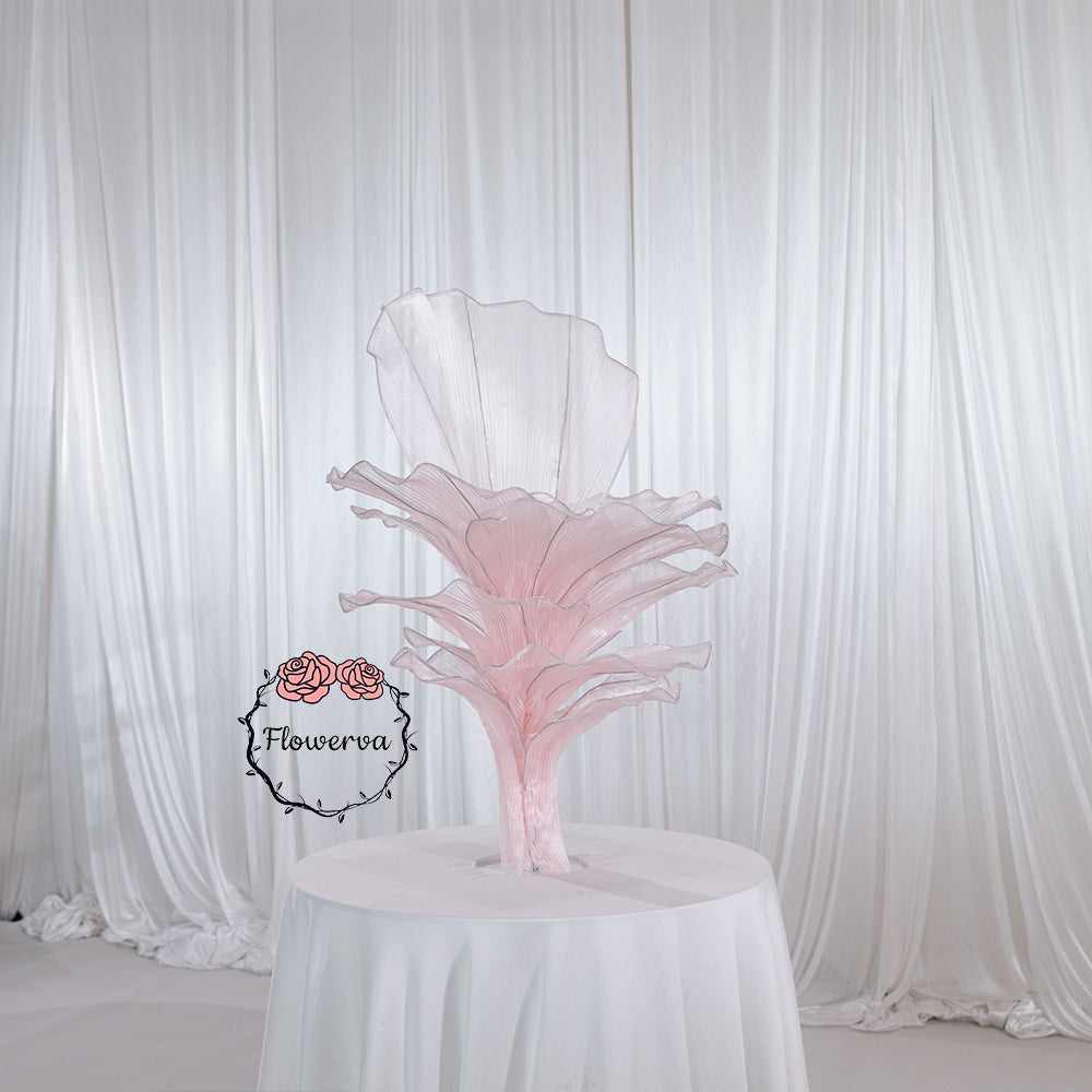 Flowerva Light Pink Table Flower Wedding Decoration (With Base)