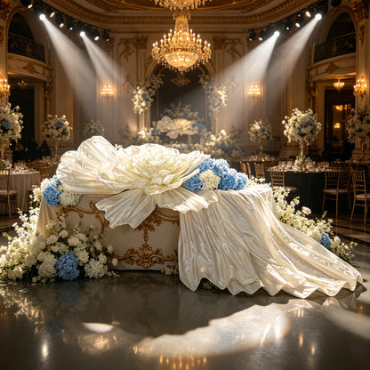Flowerva Opulent Satin Atelier Installation Wedding Decor