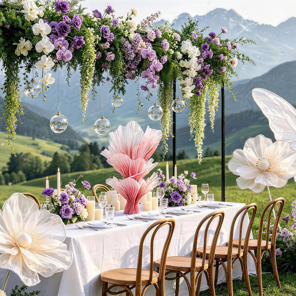 Flowerva "Romantic Light" Table Flower Wedding Decoration/Home Decor