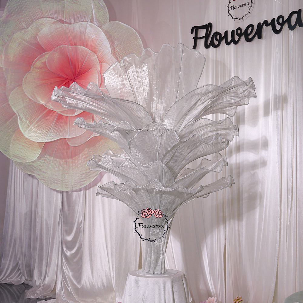 Flowerva''Morning Mist in the Mountains'' gray wedding table flower decoration
