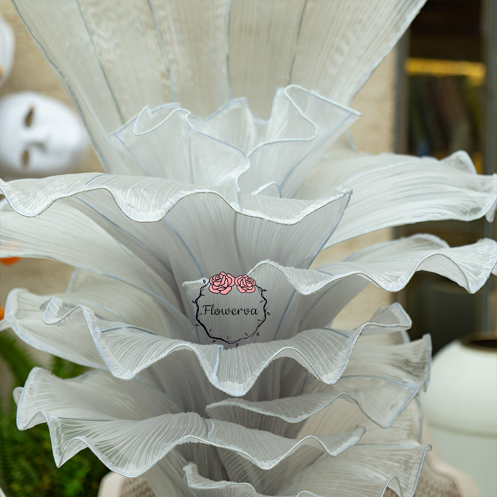 Flowerva''Morning Mist in the Mountains'' gray wedding table flower decoration