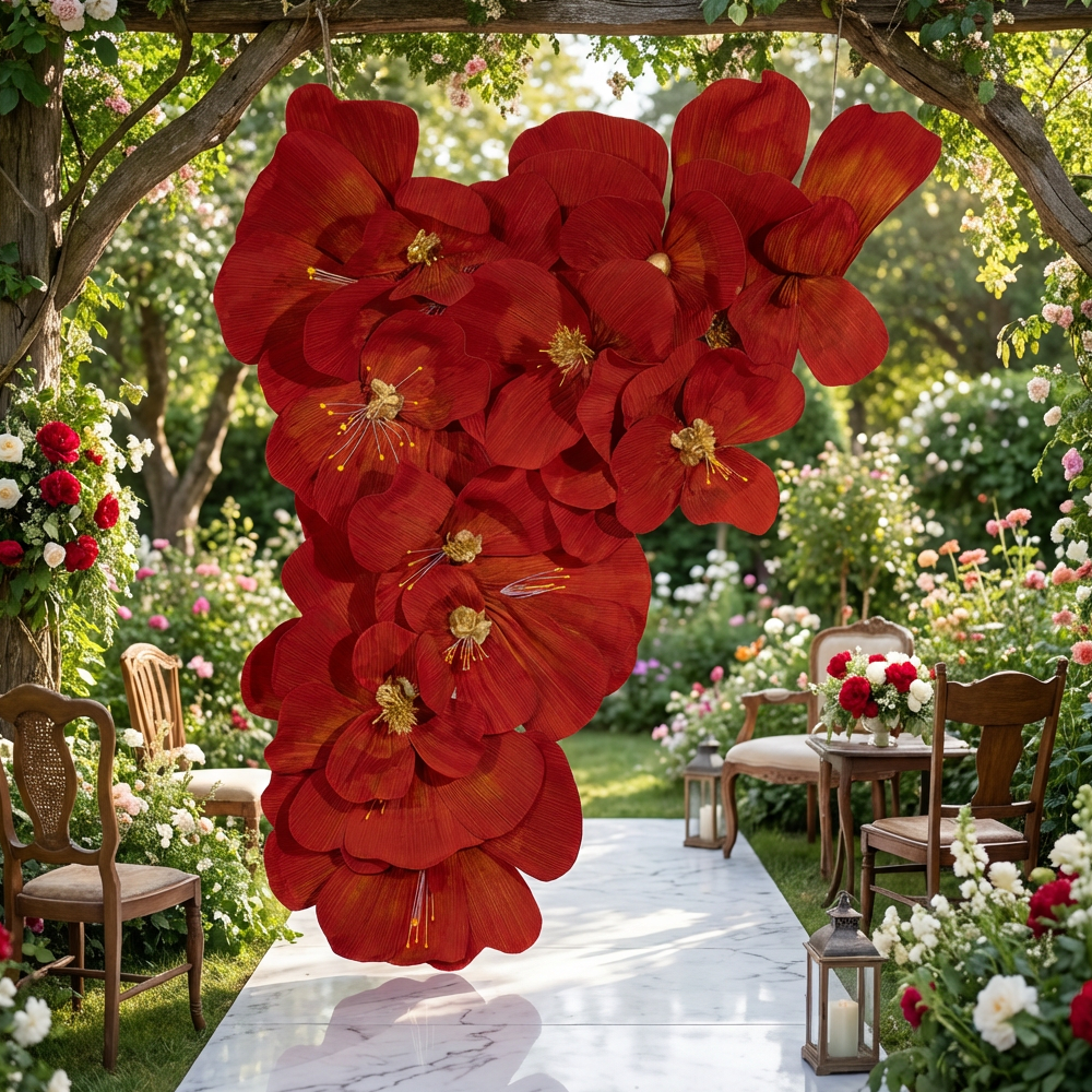 Flowerva Scarlet Cascade Orchid Wedding Decor