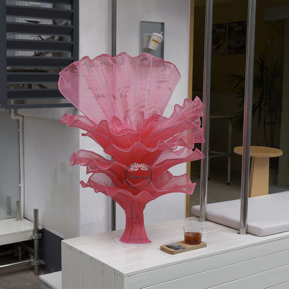 Flowerva Rose Red Table Flower Wedding Decoration (With Base)