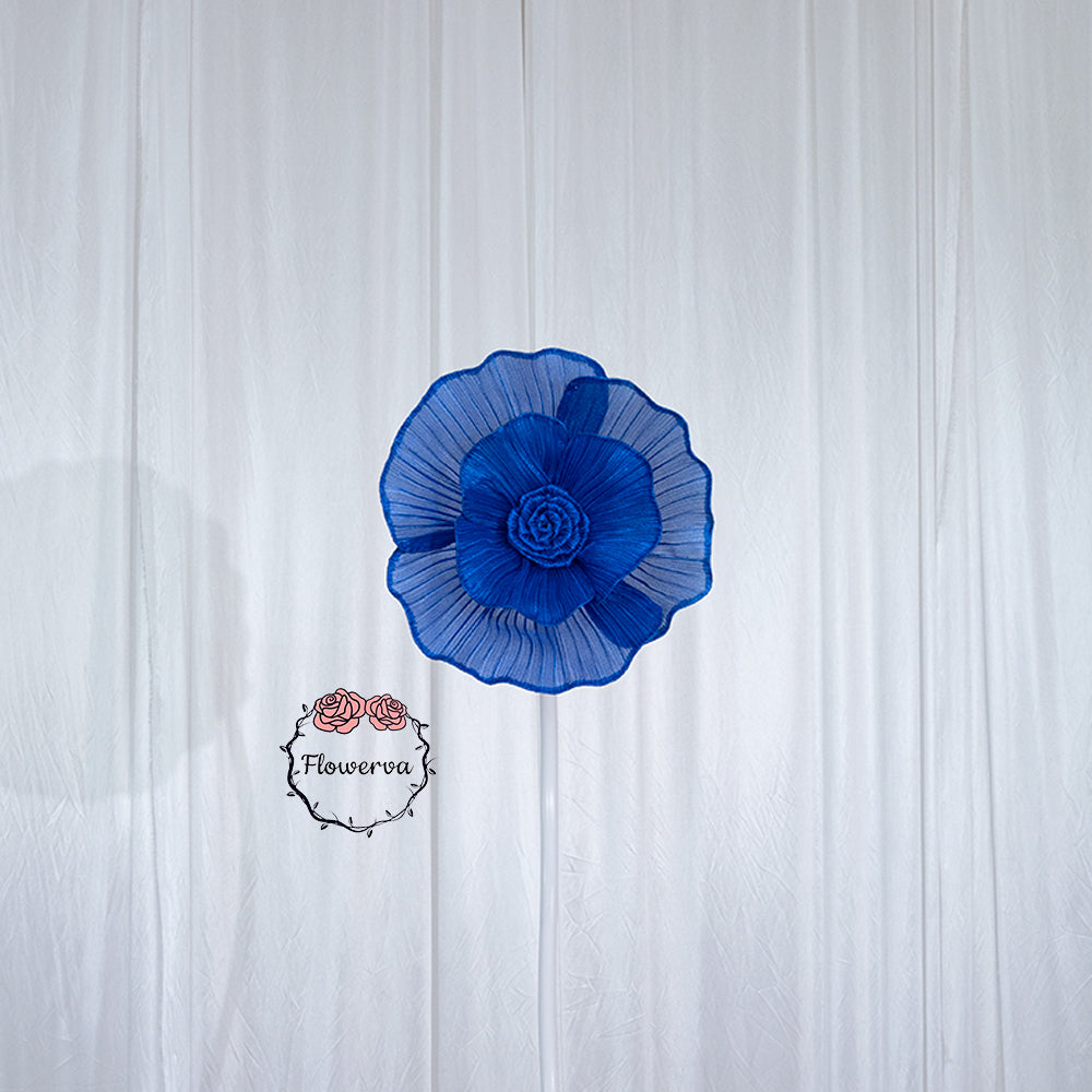 Flowerva Giant Tulle Flower Centerpiece Wedding Decor Blue Enchantress