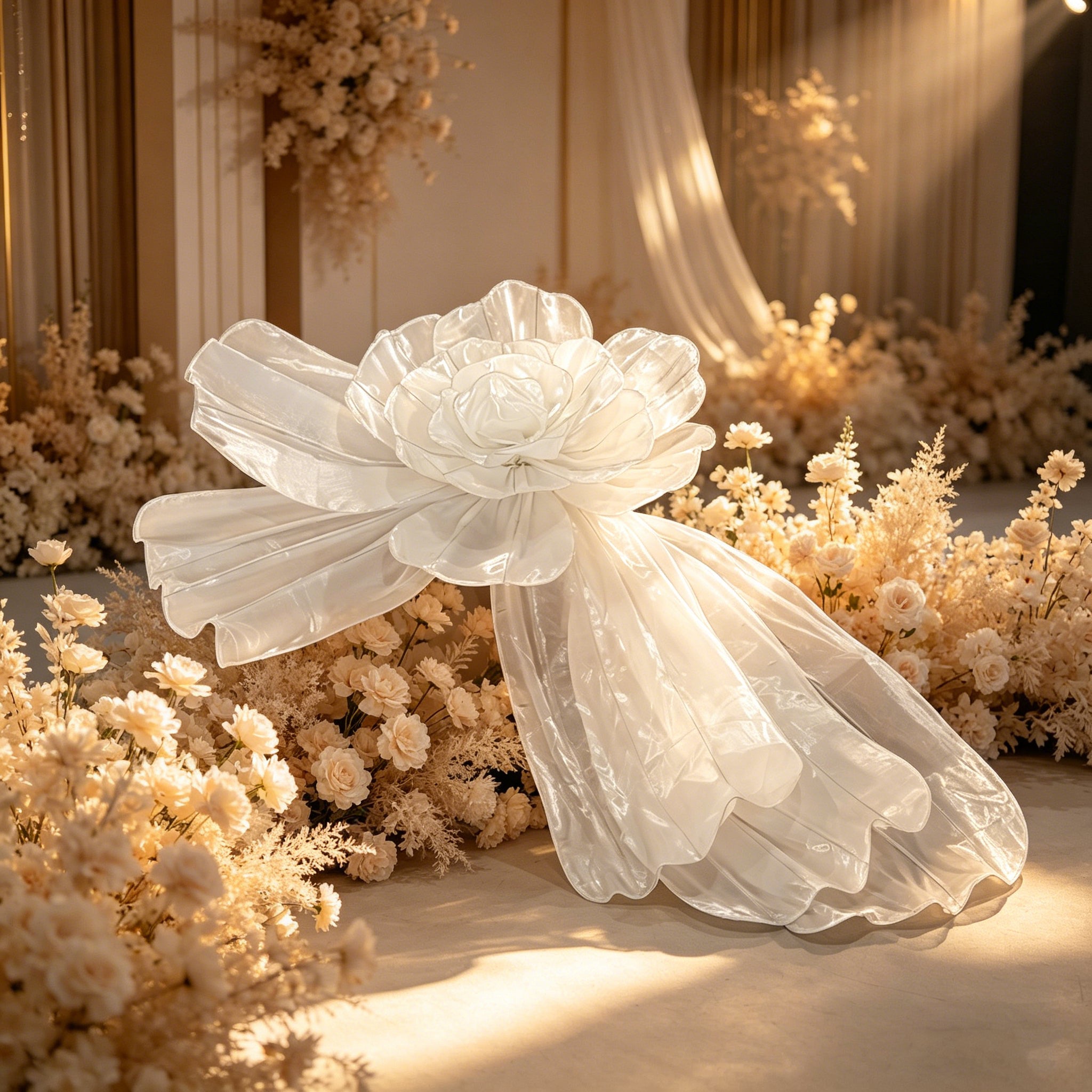 Flowerva Sheer Petal Bow Wedding Decor