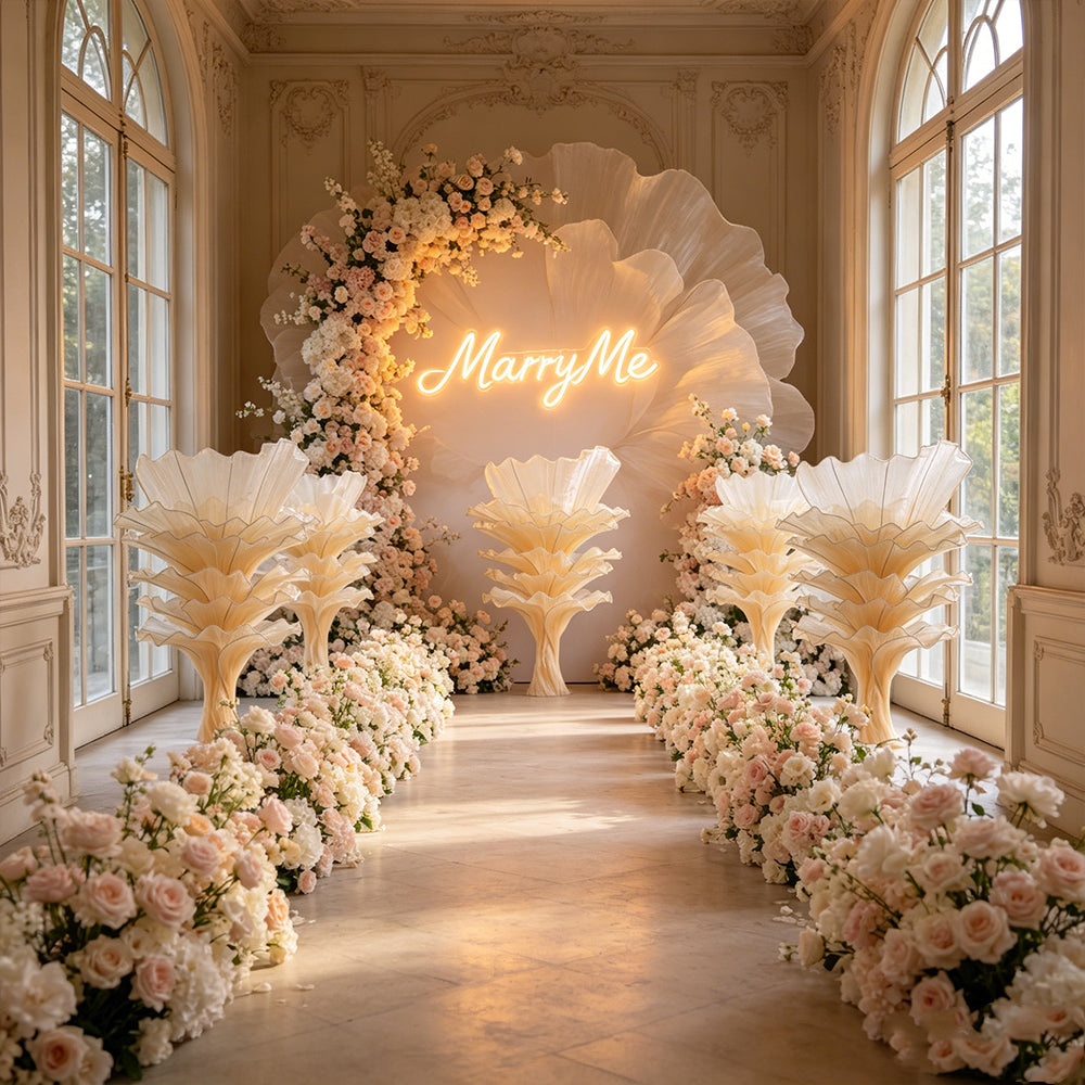 Flowerva Height Fabric Table Flower Wedding Decor(Without Flowers)