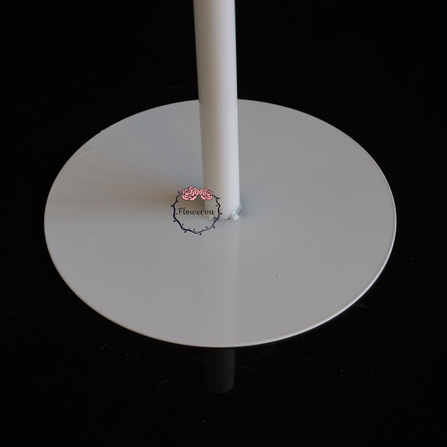 Flowerva Sturdy Matte White Base Stand