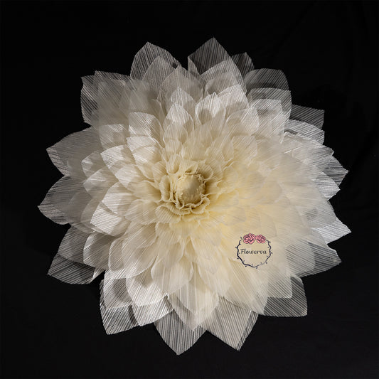 Flowerva Cream Giant Dali Fabric Flower Decor