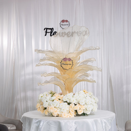 Statement Flowerva Yellow Skin Table Flower Wedding Decoration