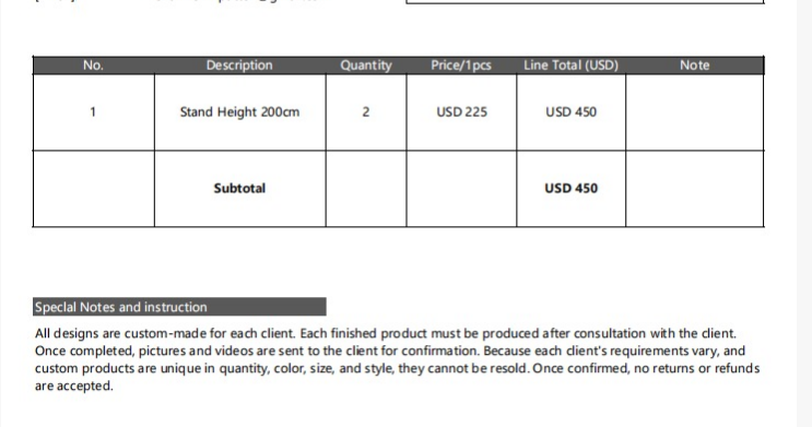 Flowerva Galvanized Metal Styling Stand height 200cm X 2