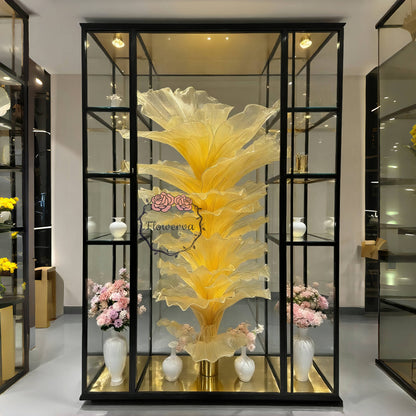 'Flowerva Crown of the Hall"Giant Light Luxury Blooming Floral Wedding Event Installation