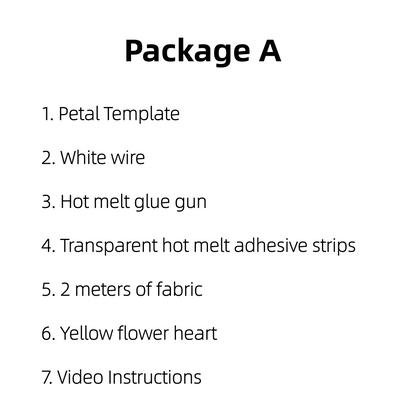 Ensemble de 36 pétales semi-finis