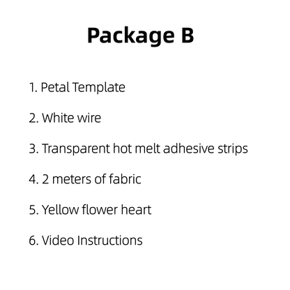 Ensemble de 36 pétales semi-finis